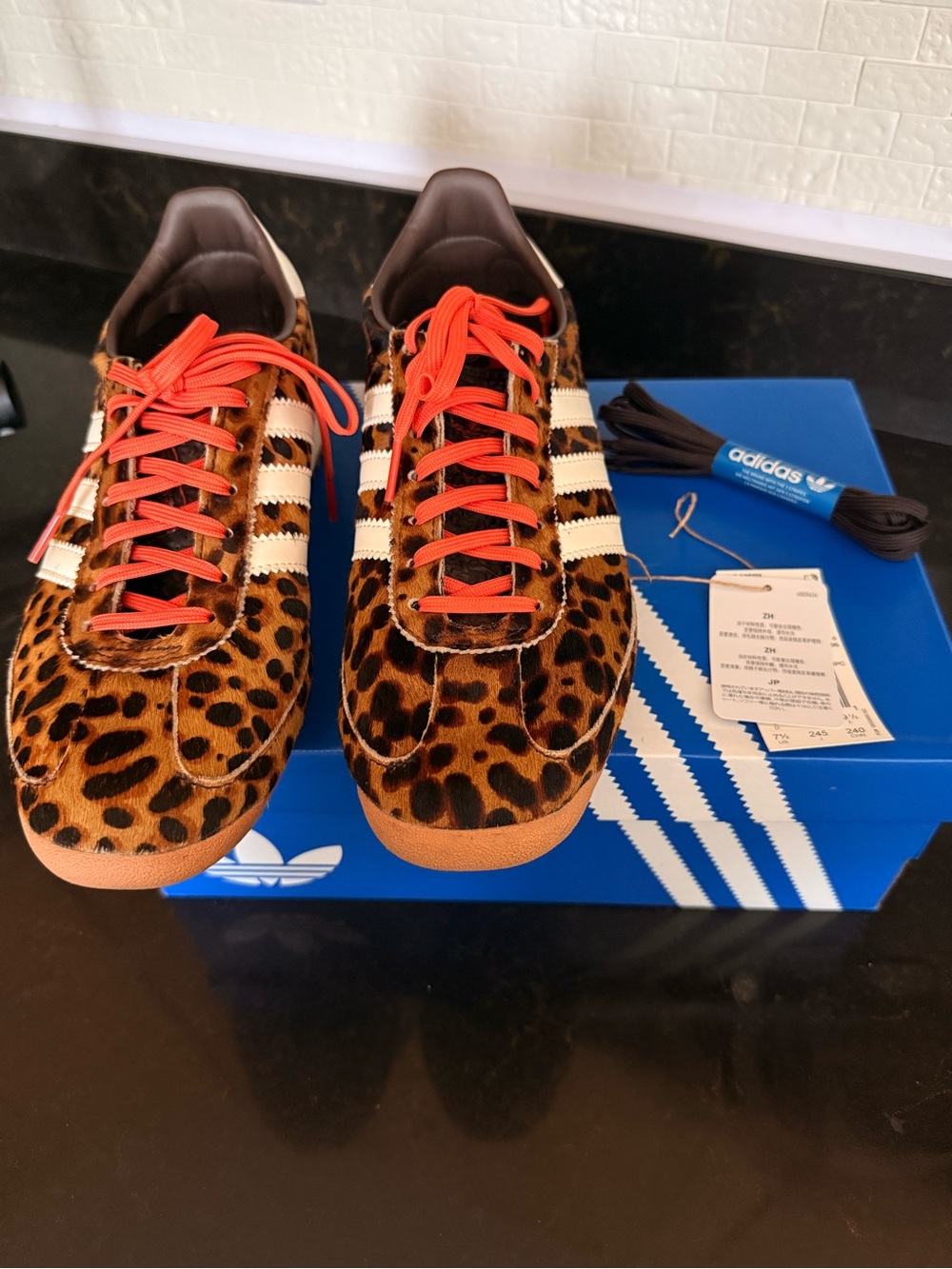 Adidas SL 72 OG leopard print sneakers